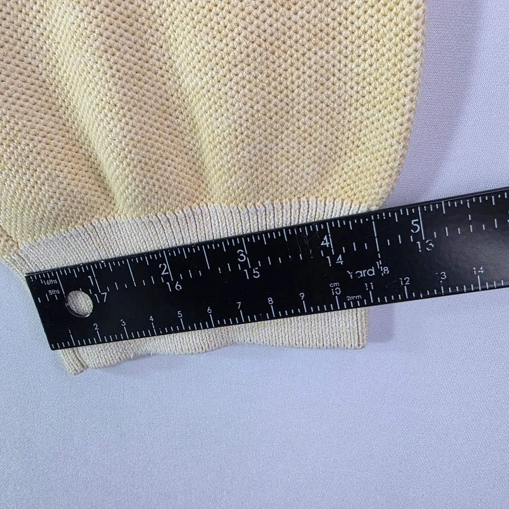 Tommy Bahama Mens 3XL Yellow Pima Cotton Reversible V-Neck Raglan Sweater